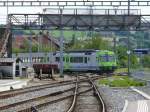 rbde-565-bls-rm bls Pendelzug mit RBDe 4/4 565 722 im Bahnhof von Kerzers bei der ausfahrt in Richtung Bern am 24.06.2007