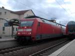 101 109-7 zog am 30.07.2007 den IC 2455 Pommersche Bucht  ...