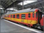 Dieser Fahrleitungsmesswagen der SBB stand am 18.07.2007 im Bahnhof von ...