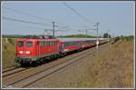 Sonderfahrt mit der 110 115 am 21.07.2007 nahe Gramatneusiedl.  ...