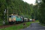 ET41-169 mit zwei Dampfloks ...  Szymon Czarkowski 01.08.2007