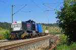 Eine G 1206 der Veolia zieht am 01.08.07 einen kurzen ...
