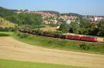 kbs-750-filsbahn Eine 151er und eine 189er ziehen am 01.08.07 einen gemischten G�terzug die Filsbahn in Richtung Stuttgart hinauf, hier in H�he Urspring aufgenommen.