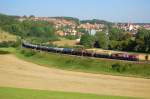 Sonstige Eine HGK-DE-62er zieht am 01.08.07 einen Kesselwagenzug in Richtung Stuttgart, hier in H�he Urspring auf der Filsbahn aufgenommen.