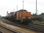 106 008 der ITL hatte heute im Dresdner-Alberthafen Dienst.02.08.07.  ...