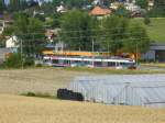 ASm Aare Seeland Mobil asm / BTI - Regionalzug mit Be 2/6 505 und Be 2/6 506 am 28.06.2007 Zwischen der Haltestelle Ipsach Herdi und der Haltestelle Sutz