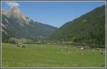 arlbergbahn ICE 661 am 25.07.07 bei Schnann. Im Hintergrund ist die Parseierspitze (3.036 m) zu sehen.
