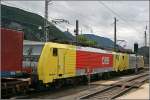 br-189-dispolok E189 904RT der RTC und E189 910 der Lokomotion rollen, nach der Beigabe der ES64U2-041 als Schiebelok. mit dem 'WINNER-EXPRESS' nach Verona. (28.06.07)