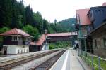Der Bahnhof Oberhof diesmal am Tag  ...