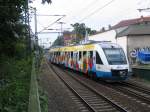 ostseelandverkehr-gmbh-ola Ostseelandverkehr mit dem Blumentaxi bei der Einfahrt in den Schweriner Hbf. 20.07.2007