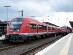 aschaffenburg Links: RE von Frankfurt/Flughafen-Regionalbahnhof nach W�rzburg Hbf. Rechts: RE bei der Ankunft im Bahnhof Aschaffenburg Hbf.
Aufgenommen am 2.August 2007 im Bahnhof Aschaffenburg Hbf.