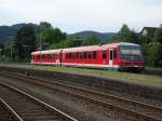 Br 628/928 552 f�hrt in den Bahnhof Bad Harzburg ein ...