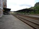 Hier ist der Gerolsteiner Bahnhof. Das Foto wurde in Richtung ...