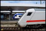 IC Steuerwagen-Seitenansicht Der DB F�hrt Nach Passau-Hbf,Und Dahinter Die NOB-Bahn-Seitenansicht ...