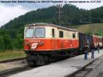 Mariazeller Bahn, Bahnhof Annaberg. Soeben eingefahrender Zug aus Sankt P�lten ...