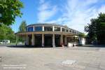 U-Bahn Berlin (Stationen) Berlin Krumme Lanke 24.07.2007. Der Eingang wurde von Alfred Grenader entworfen und der Halt ging 1929 in Betrieb. Eigentlich sollte er Alsenstra�e heissen.