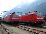 Rechts die Br 185 ...  Daniel Sch�rer 28.03.2004