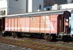 VVT (Vapeur Val-de-Travers) VVT - Roter G�terwagen ohne Betriebsnumer ( ex SBB 21 85 205 0 020-6 ) Abgestellt im VVT Bahnhofsareal von St-Sulpice am 02.02.2007