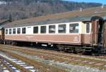 Personenwagen VVT - 2 Kl. Personenwagen B 303 ( ex SBB ) Abgestellt im VVT Bahnhofsareal von St-Sulpice am 02.02.2007