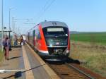 BR 642 Desiro (DB) 642 662 ist gerade in Griefstedt angekommen - 04.04.2007