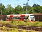HzL Hohenzollersche Landesbahn AG VT 247 der HzL steht in der Abstellgruppe von Villingen 5.8.07.Keine Angst ich war hinter dem Zaun also auf �ffentlichem Gel�nde!