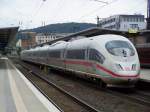 BR 403 (ICE 3) ICE-3 (Br.403) 'Baden-Baden' im Bahnhof Aschaffenburg Hbf. Er fuhr nach M�nchen Hbf.  Aufgenommen am 2.August 2007