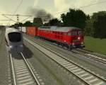 ProTrain 18 (ABS Berlin - Hamburg) 232er und daneben kam ein ICE-T angerast