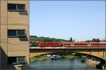 Br�cken und Kreuzungsbauwerke Die Neckarbr�cke in Stuttgart-Bad Cannstatt. Im Zuge des Bahnprojekts Stuttgart 21 soll diese Br�cke durch eine neue Br�cke in anderer Trassierung ersetzt werden. 6.8.2007 (Matthias)