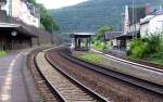 Blick in den Bahnhof Assmanshausen; 24.07.2007  ...