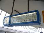 Zugzielanzeiger in M�nster f�r den RE 2 Rhein-Haard-Express von M�nster ...