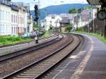 Ausfahrtsgleise Richtung Koblenz im Bahnhof Assmanshausen; 24.07.2007  ...