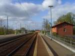 Der Bahnhof S�mmerda ins rechte Licht ger�ckt am 20.04.2007  ...