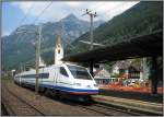 Am 18.07.2007 fuhr dieser Cisalpino-Triebzug ETR 470 durch den Bahnhof ...