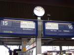 Anzeigetafeln von Gleis 15 und 16 in D�sseldorf Hbf!!! 11.08.07 ...