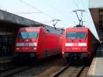 Br 101 107 und Br 101 093 stehen in Hannover ...