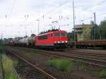 BR 155 096-1 mit gemischtem G�terzug  ...