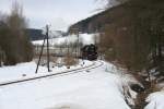 BR 41 1144 der IGE Werrabahn vor RE 16154 Rodelblitz  ...