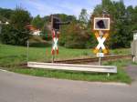 Die Blinklicht anlage der Bah�bergangs von der anderen seite.  ...