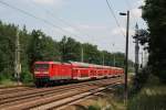 112 119 mit RE 38078 bei Fangschleuse (21.07.2007)  ...