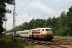 103 184 mit einem Sonderzug (79805) vor Fangschleuse (21.07.2007)  ...