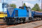 Diesellokomotive MaK DH 1004 der Rurtalbahn mit der Betriebsnummer V ...