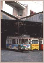 Teilansicht des Depot Santo Amaro unterhalb der riesigen H�ngebr�cke Ponte ...