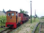 sonstiges Lok 1 steht im Museumsbahnhof der Museumsfeldbahn Leipzig- Lindenau(MFLL). Die MFLL befindet sich mitten im Indeustriegebiet am alten Lindenauer Hafen und f�hrt von dort in das ehemalige Kiesabbaugebiet Sch�nauer Lachen.