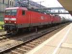 mitteldeutschen-eisenbahngesellschaft-meg MEG Lok 602 und MEG Lok 601 mit einem Silowagen Zug in Regensburg HBF am 14.08.2007