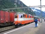 Re4/4 11108 mit einem InterRegio in Erstfeld. (16.08.2007)  ...