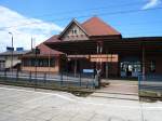 Das Bahnhofsgeb�ude von Swinem�nde am 24.7.2007  ...