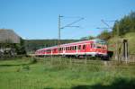 Ein Karlsruher Steuerwagen der RegionalBahn hach Geislingen (Steige) ist ...