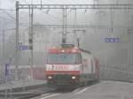 Ge 4/4 III 641 Maienfeld kommt am morgen des 5. ...