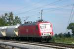 MEG 803 (ex. DB 156 003), mit einem Güterzug, am ... MEG 803 (ex. DB 156 003), mit einem Güterzug, am ...