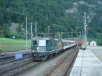 Die noch gr�ne Re 4/4 II 11158 fuhr am 14.07.2007 ...